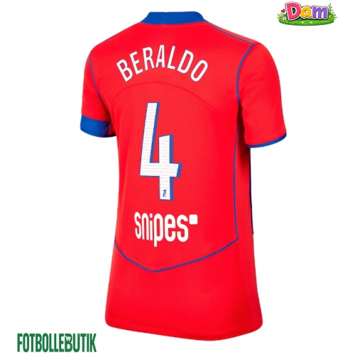 Paris Saint-Germain Lucas Beraldo #4 Tredje Tröja Kvinnor 2025-26 Kortärmad